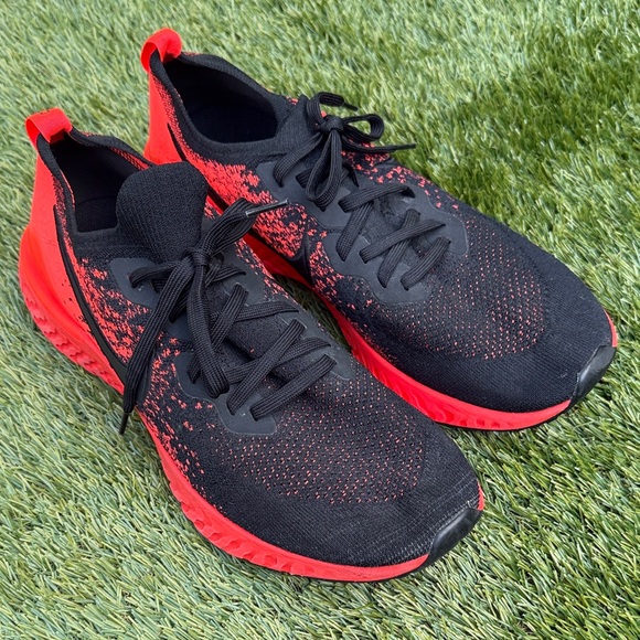 Nike Other - Nike men’s react flyknit 2 Black and Red Athletic Shoe